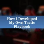 How I Developed My Own Tactic Playbook
