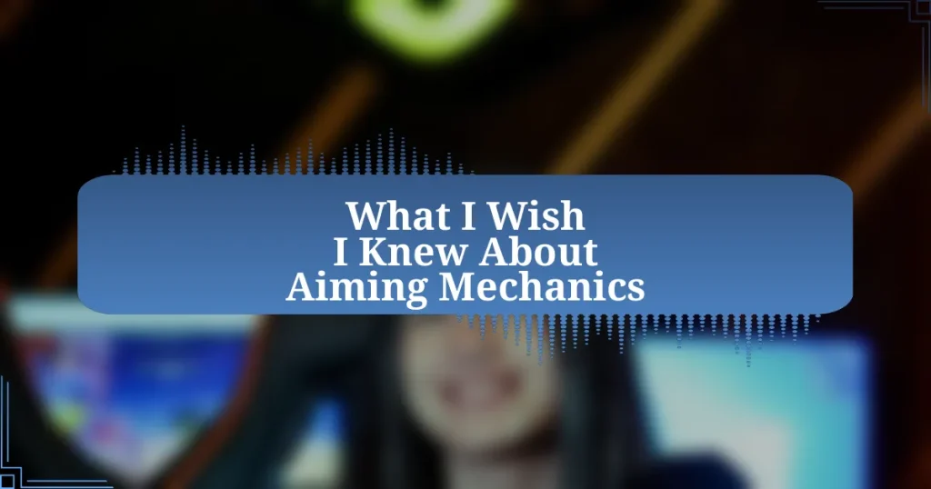 What I Wish I Knew About Aiming Mechanics
