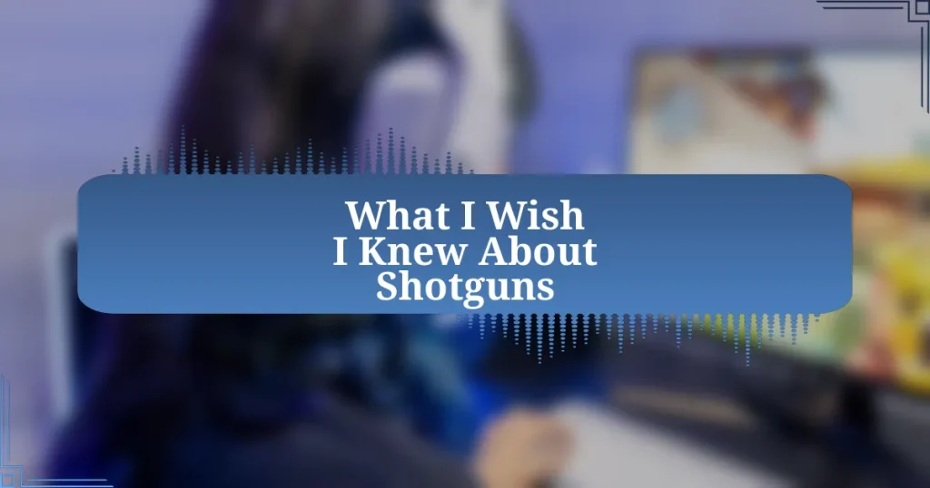 What I Wish I Knew About Shotguns