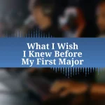 What I Wish I Knew Before My First Major
