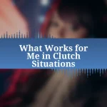 What Works for Me in Clutch Situations
