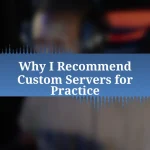 Why I Recommend Custom Servers for Practice