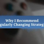 Why I Recommend Regularly Changing Strategies