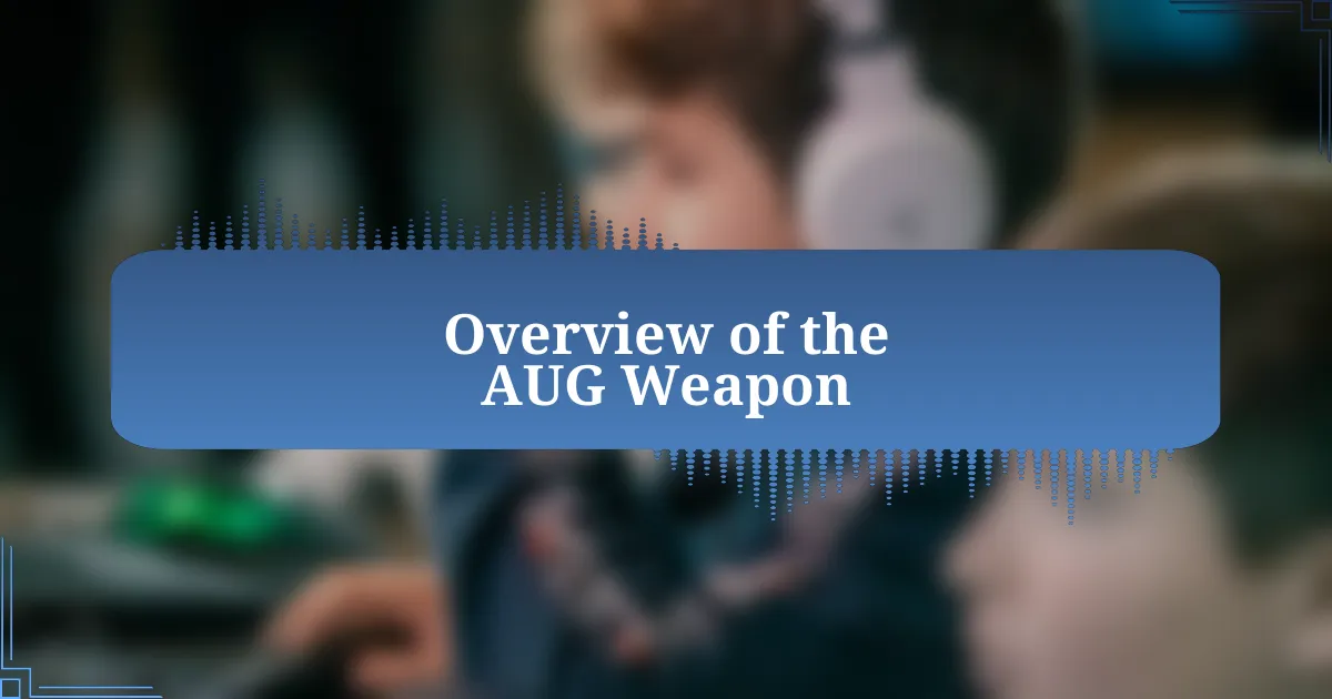 Overview of the AUG Weapon